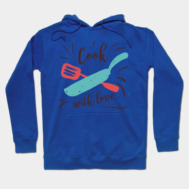 Cook with Love Splash Hoodie by SWON Design